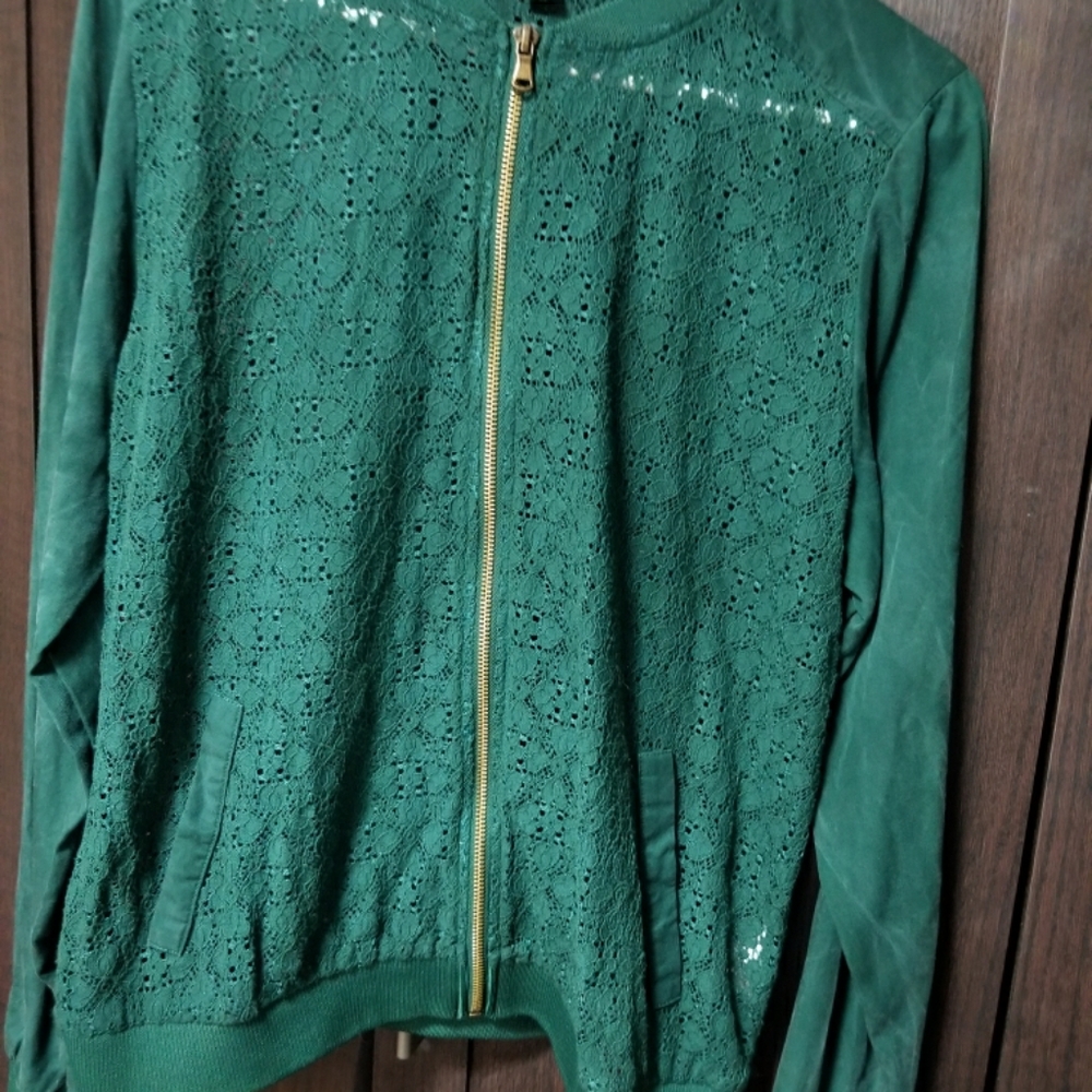 Dark green bomber jacket